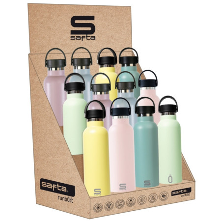 EXPOSITOR BOTELLAS METAL 600ML SAFTA COLORES PASTEL SAFTA25 ENERO 322532999