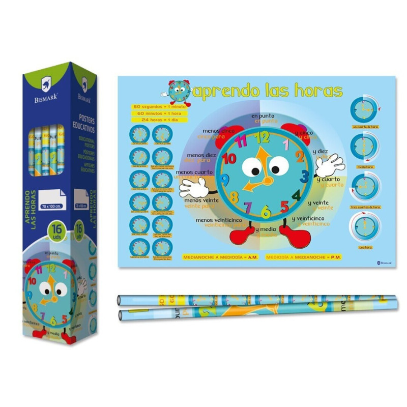 POSTER 70*100 APRENDO LAS HORAS 329289 POESSA UNIDAD (16)