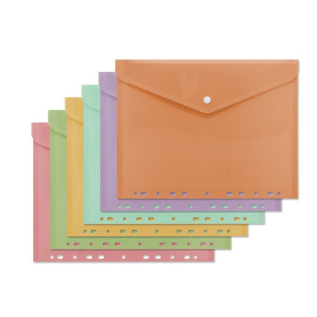 DOSSIER SOBRE MULTITALADRO A4 BISMARK PASTEL 6 COLORES PTE 10U 330506 POESSA