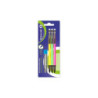 PACK 3 PORTAMINAS NEON + TUBO 12 MINAS BISMARK BLISTER UNIDAD 331262 POESSA