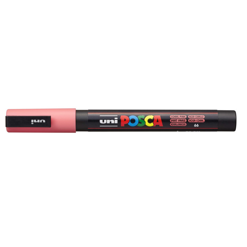 MARCADOR UNI-BALL POSCA PC-3M PUNTA REDONDA 0,9-1,3MM ROSA CORAL (66)