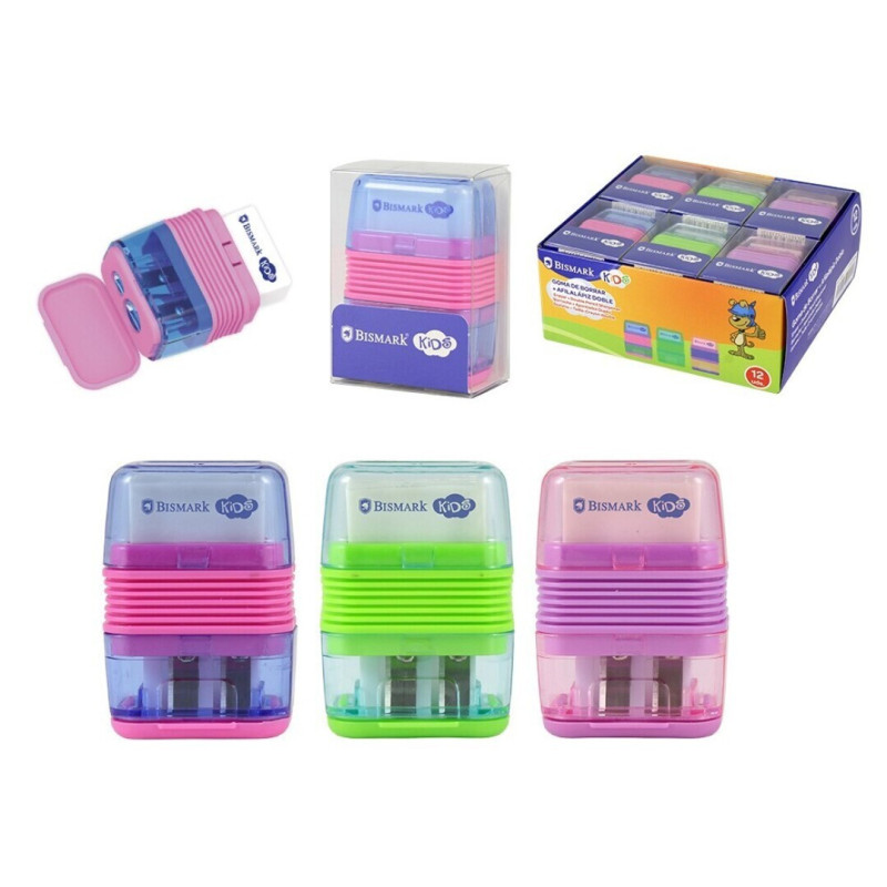 AFILA BORRA BISMARK KIDS DOBLE USO C/GOMA CUADRADA 332391 CAJA 12U POESSA