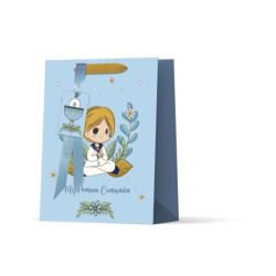 BOLSA REGALO PRIMERA COMUNION NIÑO PAPEL 333059 UNIDAD POESSA (12)
