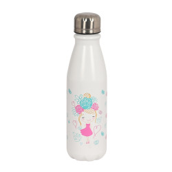 BOTELLA METALICA 500ML GLOWLAB KIDS "CUTE DOLL" SAFTA23 ENERO 312323899