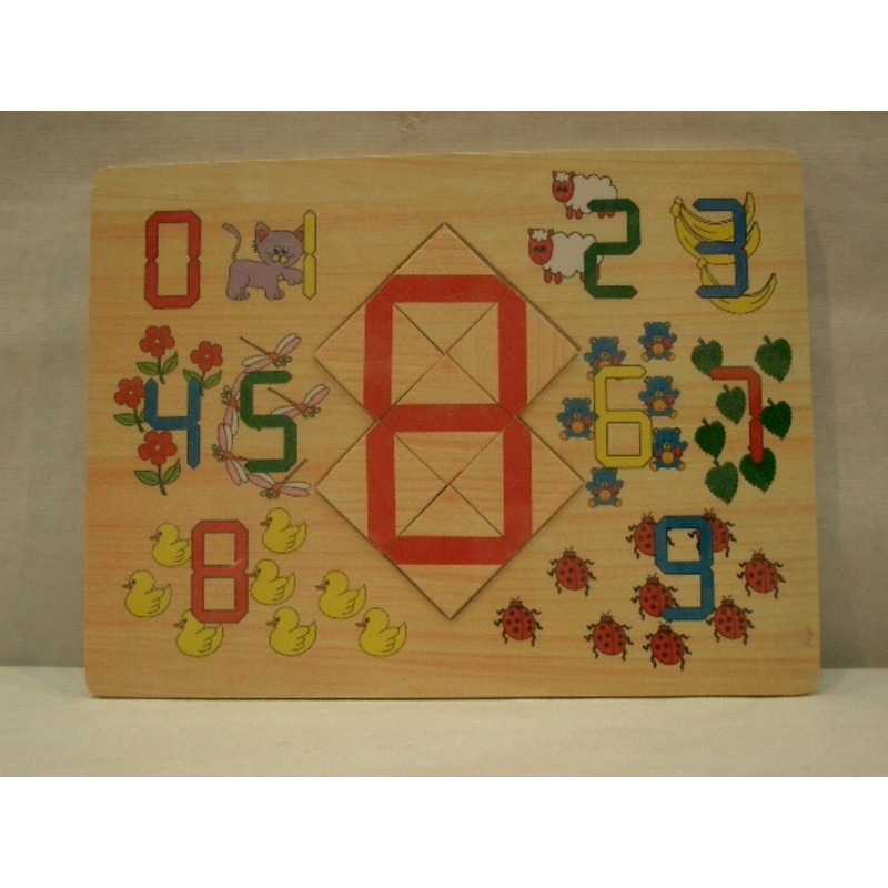 PUZZLE MADERA WG NUMEROS ANIMALES 5454 ^