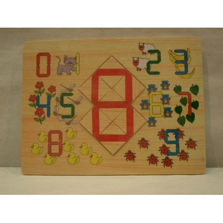 PUZZLE MADERA WG NUMEROS ANIMALES 5454 ^