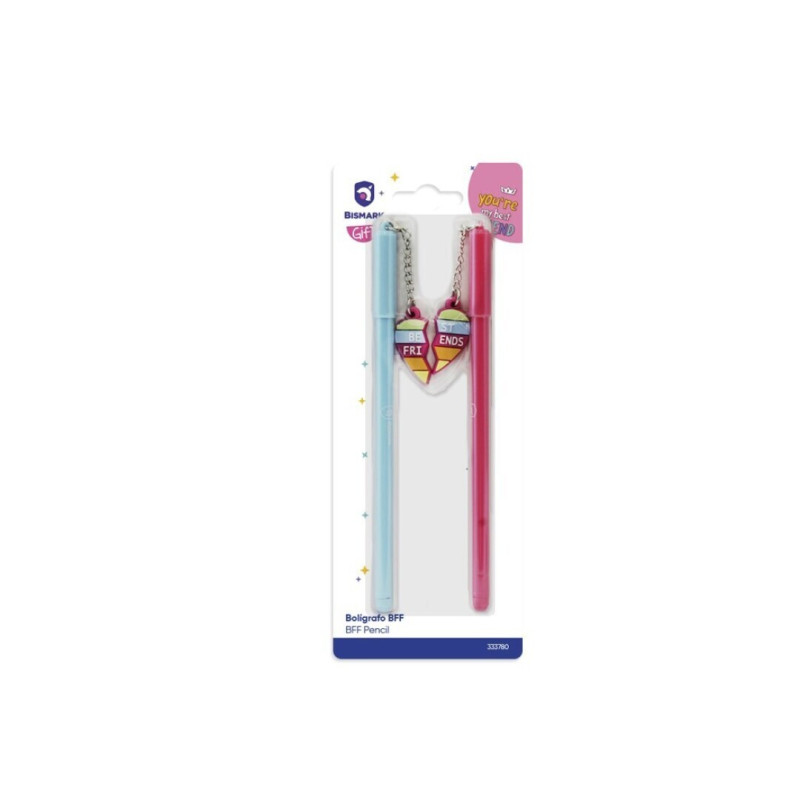 BOLIGRAFO BISMARK GIFT BEST FRIENDS FOREVER SET 2U C/CORAZON 333780 POESSA BLISTER