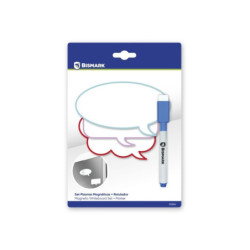 SET 3 PIZARRAS BLANCAS MAGNETICAS C/ROTULADOR BISMARK 333886 POESSA UNIDAD