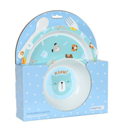 SET DE PLATOS Y CUBIERTOS SAFTA PREESCOLAR "CAT" 312284933 26*22,5 SAFTA22