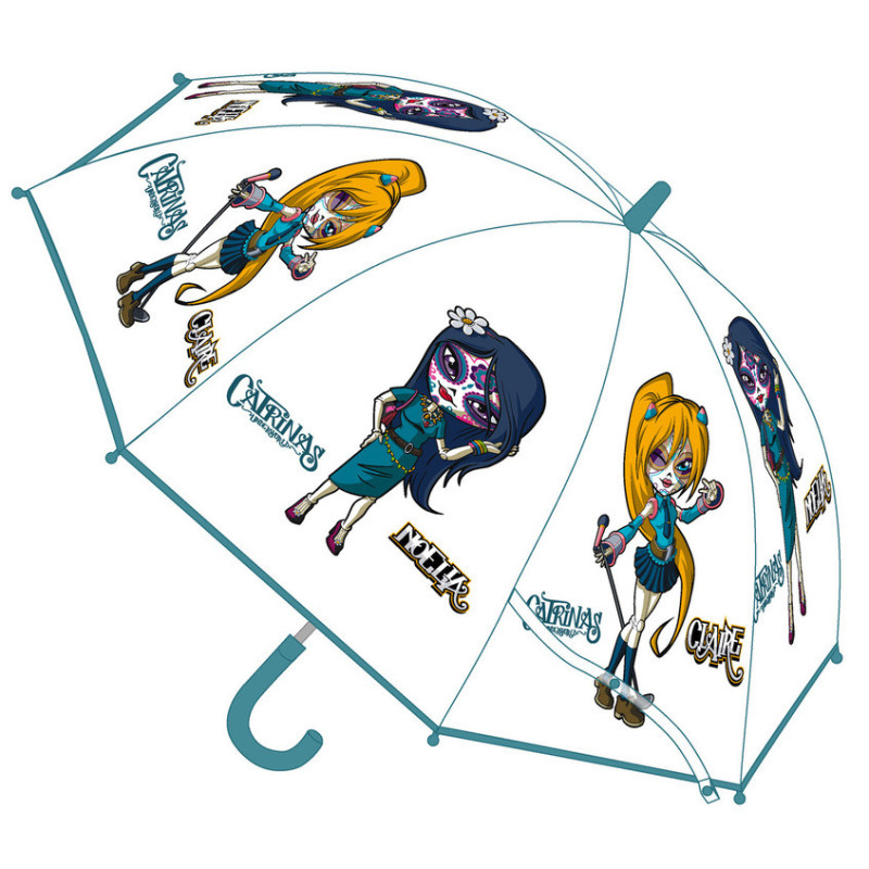 PARAGUAS CUPULA 48 CM CATRINAS "CLAIRE, NOELIA Y LILA" 312262815 *48 SAFTA22