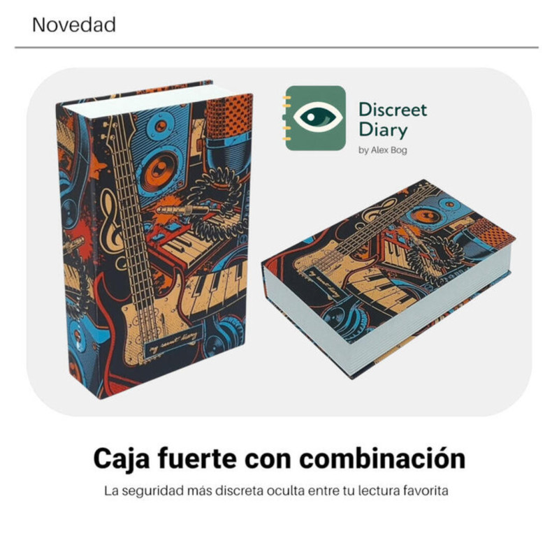 CAJA FUERTE CON COMBINACION MUSIC COVER ALEX BOG JS-1088 UNIDAD