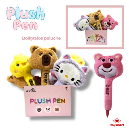 EXPOSITOR 10 BOLIGRAFOS CABEZA PELUCHE SURTIDOS ESI-1225 ALEX BOG