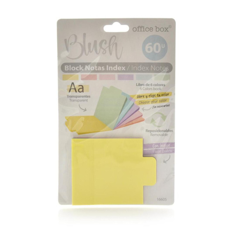 BLOCK NOTAS INDEX 60 U BLUSH OFFICE BOX BLUSH 16605 BLISTER UNIDAD