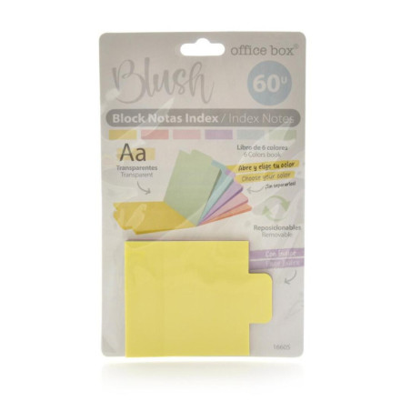 BLOCK NOTAS INDEX 60 U BLUSH OFFICE BOX BLUSH 16605 BLISTER UNIDAD