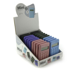 CALCULADORA MINI DISPLAY 20U OFFICE BOX SURTIDO LT-M01 EXPOSITOR