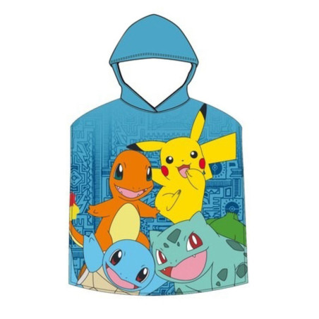 PONCHO DE MICROFIBRA POKEMON "PIKACHU" 2023POK017 SAFTA23 VAC