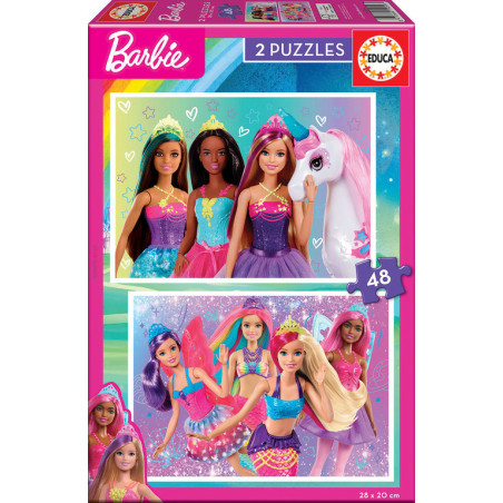 2 PUZZLES DE 48 PIEZAS BARBIE "GIRL" SAFTA23 ENERO 19299