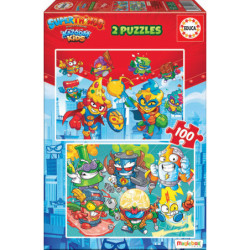 2 PUZZLES DE 100 PIEZAS SUPERTHINGS GUARDIANS OF KAZOOM SAFTA23 ENERO 19205