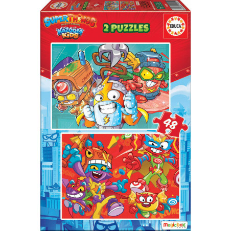 2 PUZZLES DE 48 PIEZAS SUPERTHINGS GUARDIANS OF KAZOOM SAFTA23 ENERO 19204