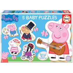 5 BABY PUZZLES DE 3 A 5 PIEZAS PEPPA PIG "BABY" SAFTA23 ENERO 18589