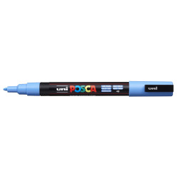 MARCADOR UNI-BALL POSCA PC-3M PUNTA REDONDA 0,9-1,3MM AZUL CIELO (48)