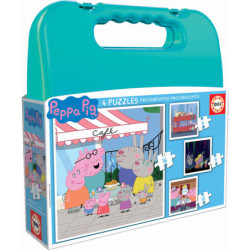 MALETIN CON 4 PUZZLES PEPPA PIG "COSY CORNER" SAFTA23 ENERO 18112