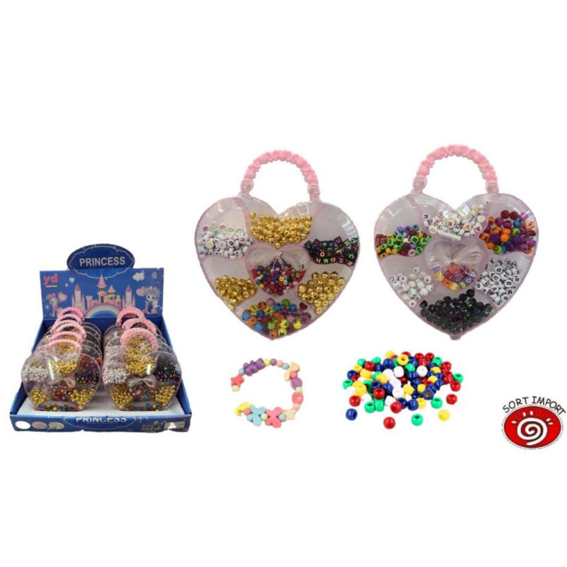 JUEGO SORT ABALORIOS ESTUCHE SERIE CORAZON 6782 UNIDAD