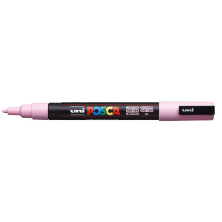 MARCADOR UNI-BALL POSCA PC-3M PUNTA REDONDA 0,9-1,3MM ROSA CLARO (51)