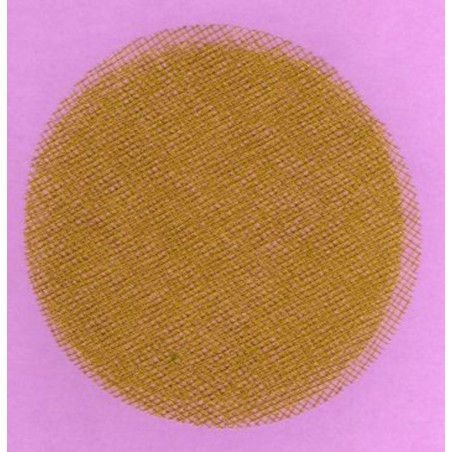 TUL MALLA GRUESA REDONDO 25CM OCRE PTE 200U ^