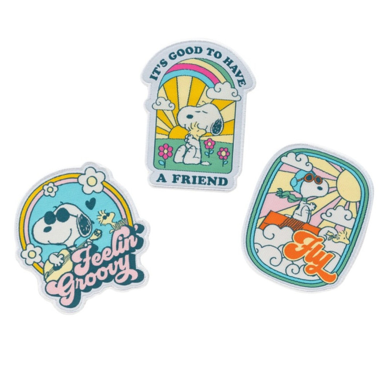 SET DE 3 PARCHES PARA TEJIDO AUTOADHESIVOS ERIK SNOOPY SETP08 BLISTER