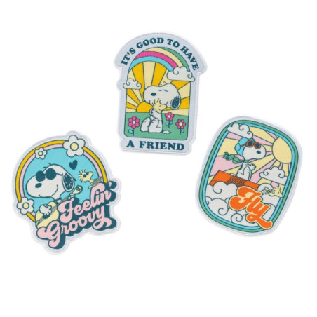 SET DE 3 PARCHES PARA TEJIDO AUTOADHESIVOS ERIK SNOOPY SETP08 BLISTER