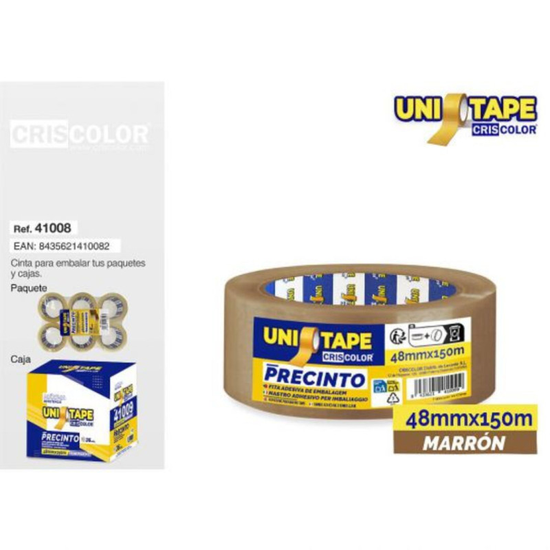 PRECINTO 150*48 PACK-6 MARRON CRISCOLOR PTE 6U 41008