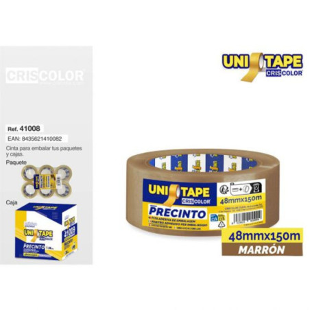 PRECINTO 150*48 PACK-6 MARRON CRISCOLOR PTE 6U 41008