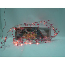 LUCES MICRO 20U PROG MULTI CRISTALES RAMA MALVA 22159 ^