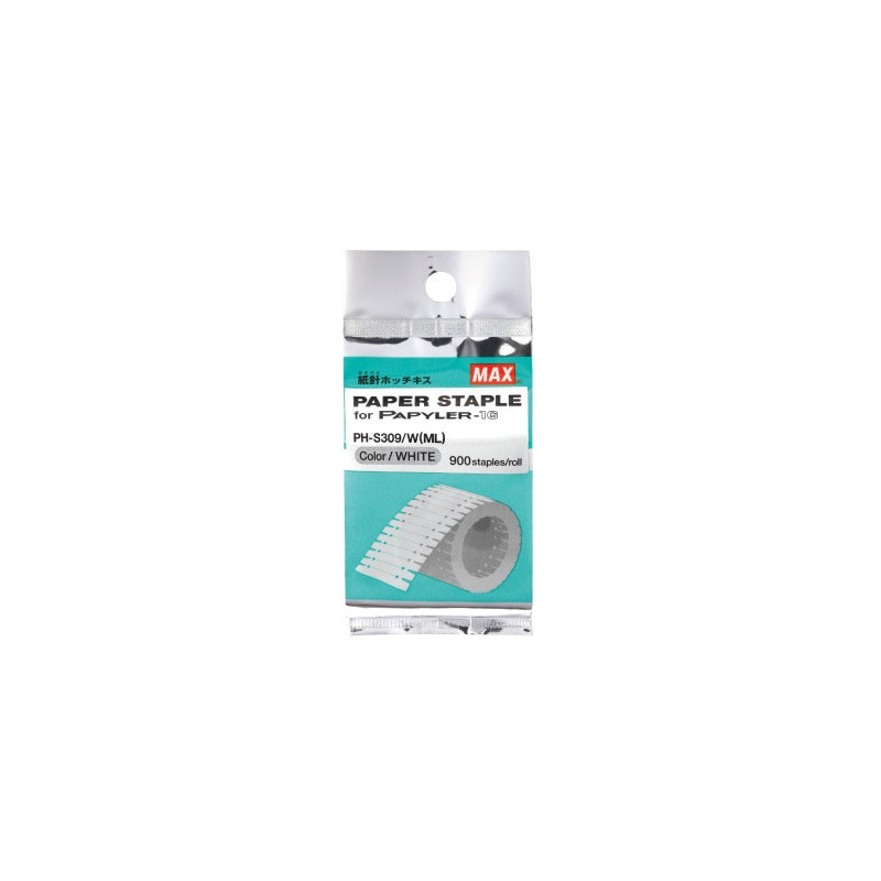 CARTUCHO GRAPAS PAPEL MAX PH-S309/W, BLANCO, C/900