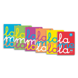 CUADERNO LAMELA CUARTO 90G FLUOR CUADRICULA PAUTADA TAPA PLASTICO 4MM 80H 7CTP04S6