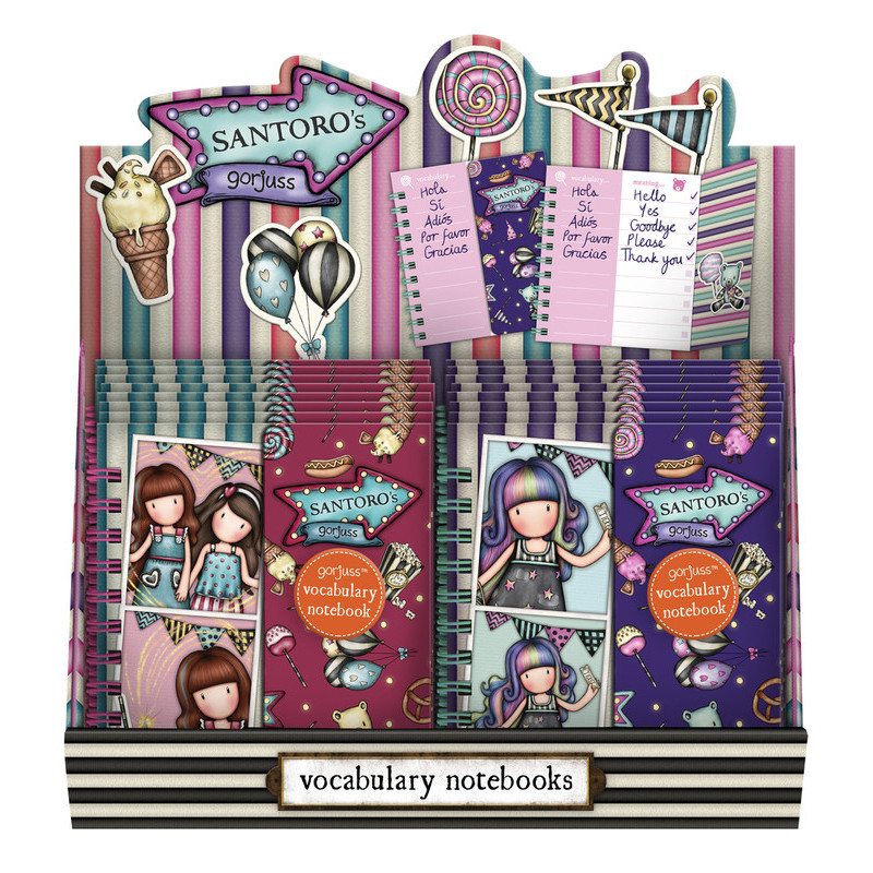 DISPLAY 16 LIBRETAS VOCABULARIO GORJUSS™ FAIRGROUND "CAROUSEL" SAFTA23 ENERO 1105GJD01