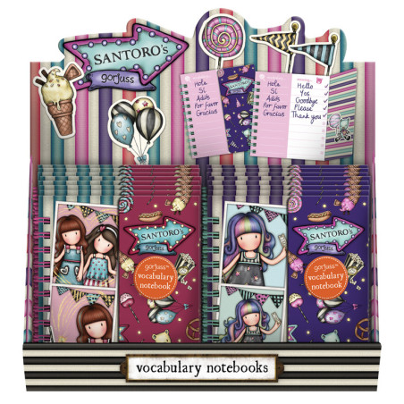 DISPLAY 16 LIBRETAS VOCABULARIO GORJUSS™ FAIRGROUND "CAROUSEL" SAFTA23 ENERO 1105GJD01