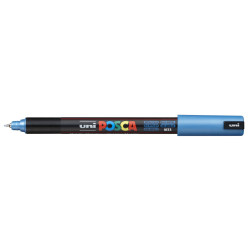 MARCADOR UNI-BALL POSCA PC-1MR PUNTA EXTRA FINA 0,7MM AZUL METALICO (M33)