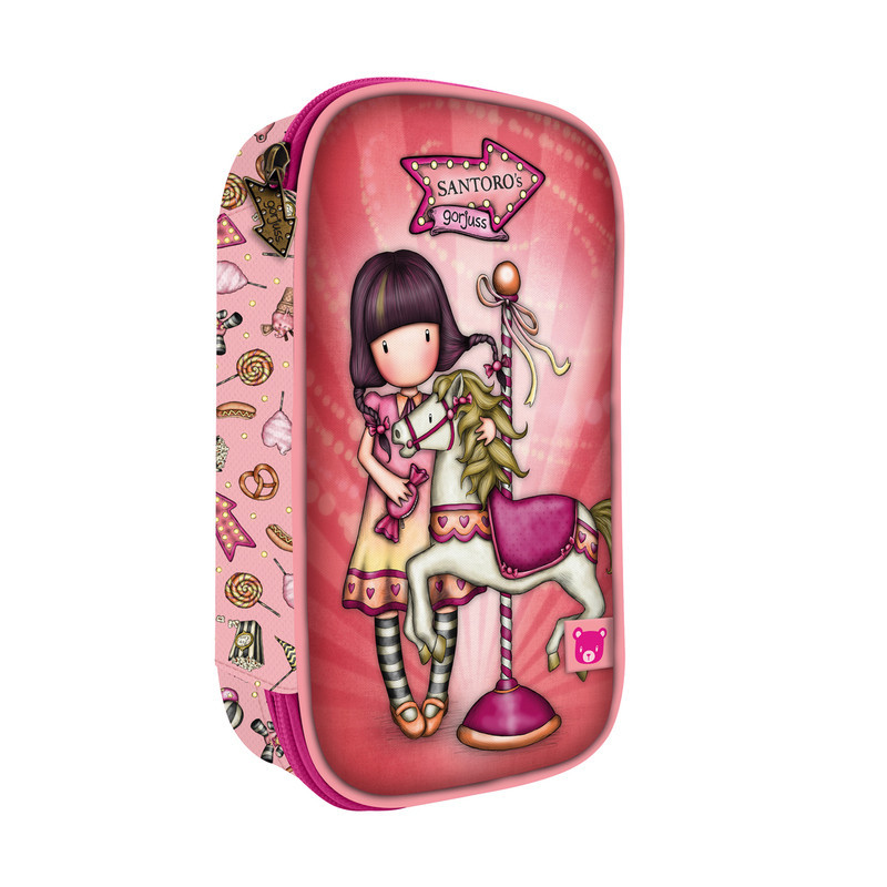 PLUMIER DESPLEGABLE 45 PCS. GORJUSS™ FAIRGROUND "CAROUSEL" SAFTA23 ENERO 1046GJ09