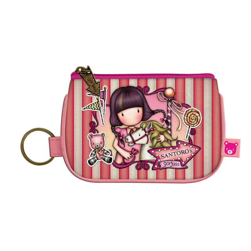 MONEDERO LLAVERO CON CREMALLERA GORJUSS™ FAIRGROUND "CAROUSEL" SAFTA23 ENERO 1044GJ09