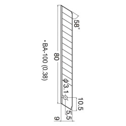 CUCHILLA CUTTER NT BA-100 SPARE BLADE C/10U