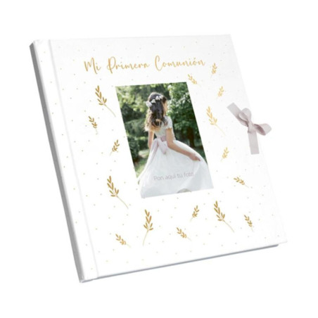 LIBRO COMUNION ARGU NIÑA MARCO DE FOTOS HOLOGRAFICO TRIGO  49421 UNIDAD