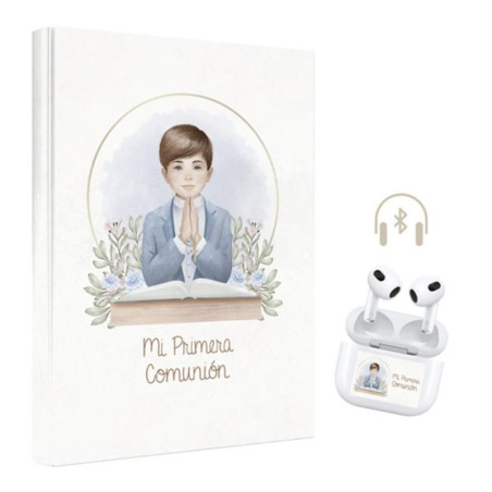 LIBRO COMUNION ARGU NIÑO ORLA + AURICULARES BLUETOOTH 49424 UNIDAD