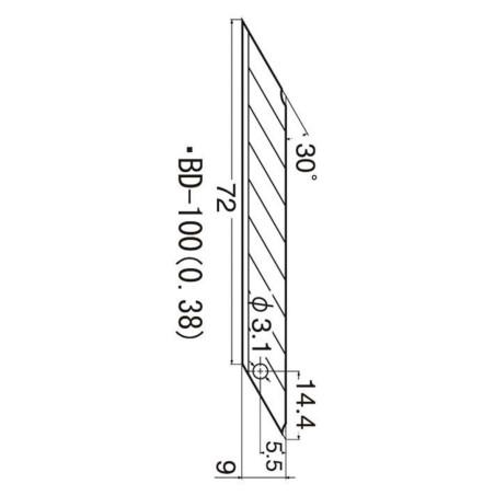 CUCHILLA CUTTER NT BD-100 SPARE BLADE C/10U