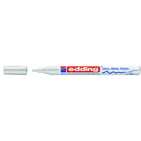 MARCD. EDDING 751 BLANCO 1-2MM TINTA OPACA