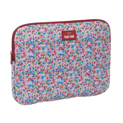 FUNDA PARA PORTATIL 14'' "FLORES COIMBRA BURDEOS" SAFTA25 ENERO 103806
