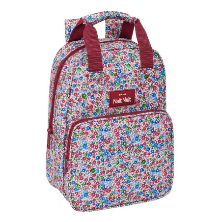 MOCHILA INFANTIL NAIT NAIT "FLORES COIMBRA BURDEOS" SAFTA25 ENERO 103802