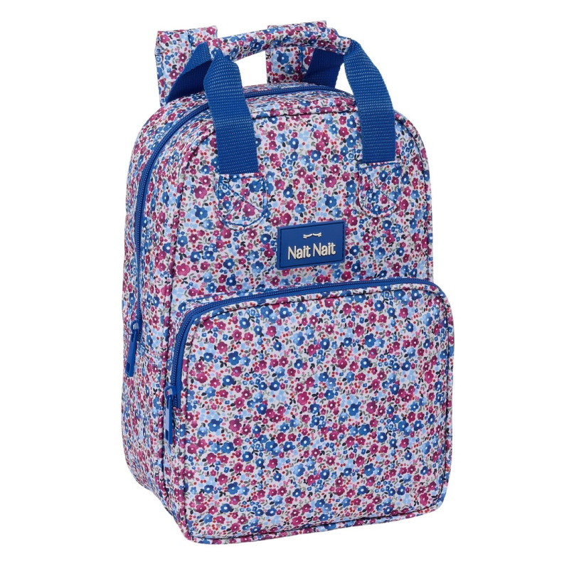 MOCHILA INFANTIL NAIT NAIT "FLORES COIMBRA AZUL" SAFTA25 ENERO 103797