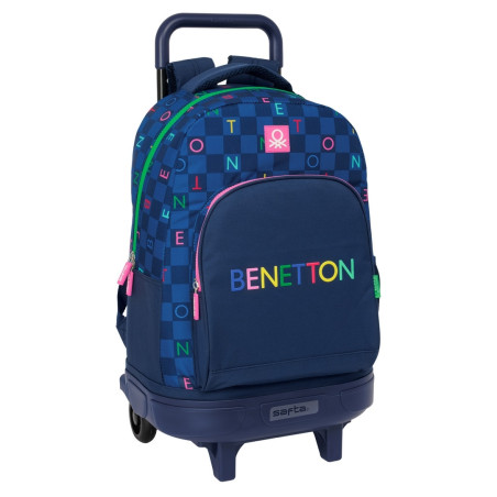 MOCHILA GDE. C/RUEDAS COMPACT EXTRAIBLE BENETTON "DAMERO" SAFTA25 ENERO 612550918
